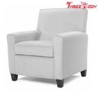 Chaises de chambre à coucher d'hôtel de GreyLounge, chaise simple de bras de tissu à haute densité de mousse