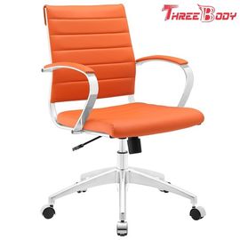 Chaise arrière orange de bureau exécutif de cadre en aluminium à la maison moderne confortable de meubles mi