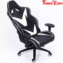 Chine Chaise noire et blanche de jeu de dos de haute, chaise ergonomique légère de jeu usine