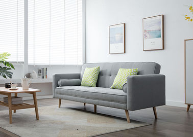 Chine Sofa sans bras de salon de tissu de toile de jute de meubles modernes gris-clair de chambre à coucher usine