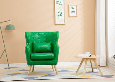 Chine Sofa de coin de tissu de jambes en bois solide, un sofa de tissu de vert de Seater pour l&#039;hôtel usine