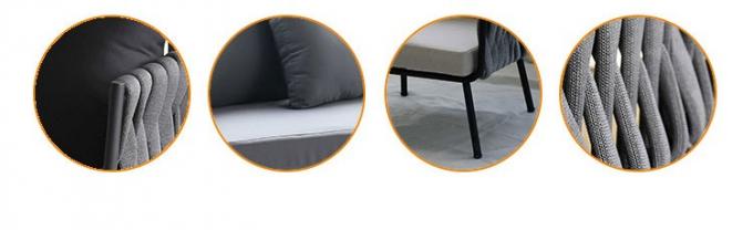 Les meubles extérieurs de patio d'osier/rotin placent, 6 ensembles extérieurs de sofa de jardin de Seater