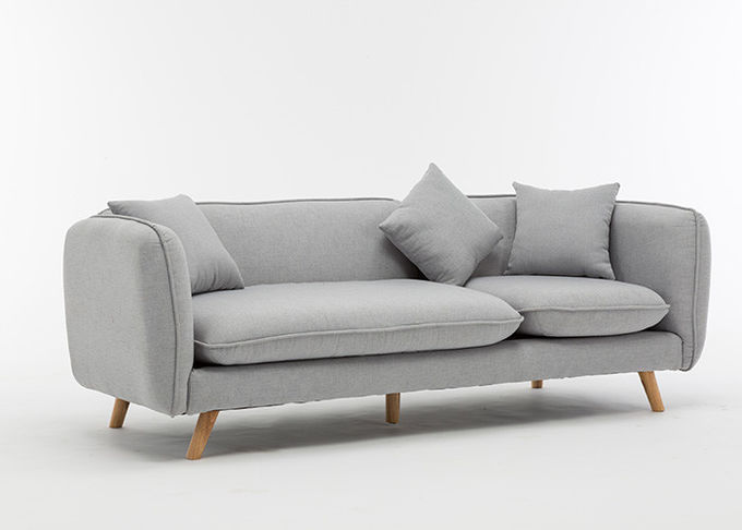 Sofas de luxe de tissu de chambre à coucher de salon contemporain gris-clair de meubles