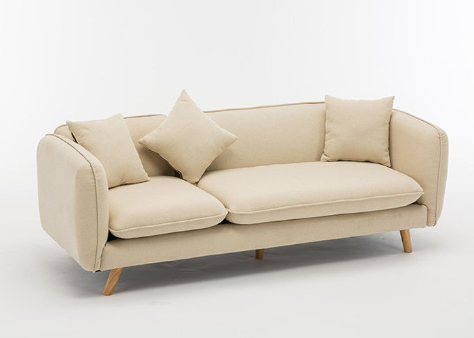 Sofas de tissu de salon de Seat de la maison 3 confortables dans la couleur de peau légère