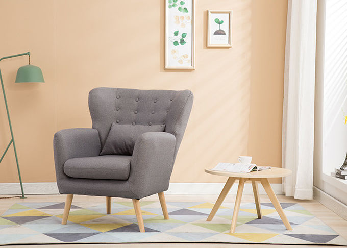 Sofa moderne gris-foncé de tissu de Seater de meubles contemporains simples de chambre à coucher