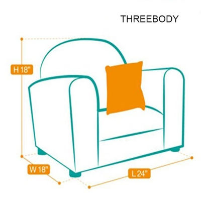 Childrens Soft Chair Modern Kids Furniture For Living Room Bedroom 24 X 18 X 18 Inches