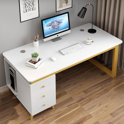 Simple Office Desk Cabinet Integrated Desktop Computer Table With Main Unit