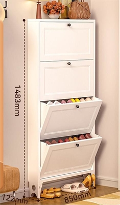 Flip-Type wall mounted Space-Saving Steel Ultra-Thin Shoe Storage Cabinet For Home Entrance, Exterior Door, Aisle