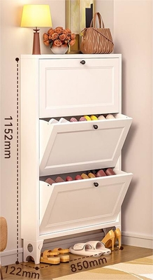 Flip-Type wall mounted Space-Saving Steel Ultra-Thin Shoe Storage Cabinet For Home Entrance, Exterior Door, Aisle