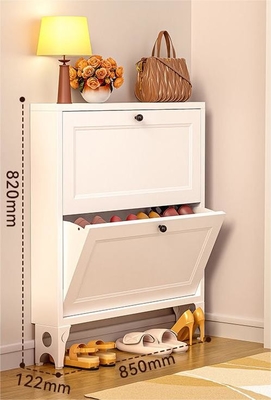 Flip-Type wall mounted Space-Saving Steel Ultra-Thin Shoe Storage Cabinet For Home Entrance, Exterior Door, Aisle