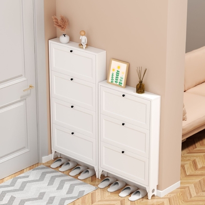 Armoire à chaussures en acier à grande capacité, ultra-mince, simple et moderne, pour l'entrée de la maison, la porte extérieure, l'allée de l'ascenseur