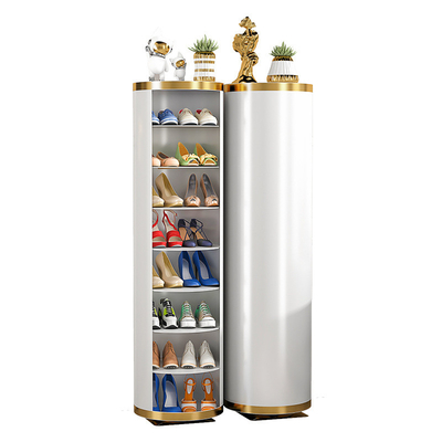 Simple lumière de luxe maison créative économisant de l'espace 360 ° rotatif garde-chaussures armoire pour l'entrée de la maison, porte extérieure