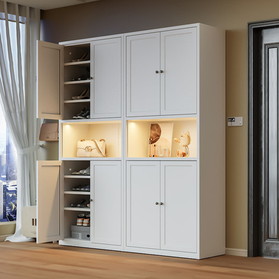 Armoire de rangement de chaussures en acier résistant à la poussière à grande capacité à plusieurs couches pour l'entrée de la maison, la porte extérieure de la maison, l'allée de l'ascenseur