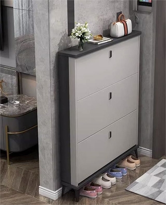 Armoire de rangement de chaussures en bois massif de style italien ultra-mince pour l'entrée de la maison, la porte extérieure de la maison, l'allée de l'ascenseur